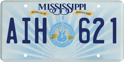 MS license plate AIH621