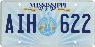 MS license plate AIH622
