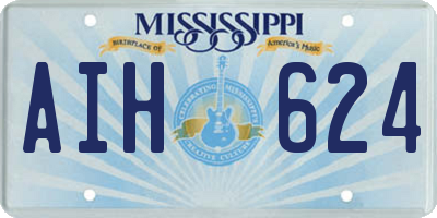MS license plate AIH624