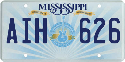 MS license plate AIH626