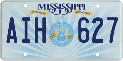 MS license plate AIH627