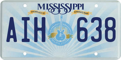 MS license plate AIH638