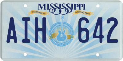 MS license plate AIH642