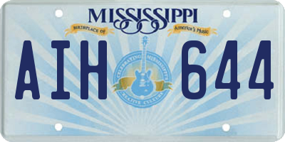 MS license plate AIH644