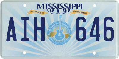 MS license plate AIH646