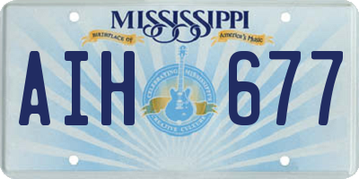 MS license plate AIH677