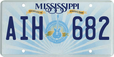 MS license plate AIH682