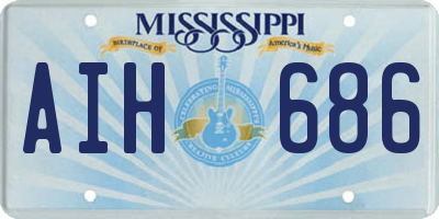 MS license plate AIH686