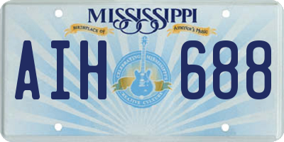 MS license plate AIH688