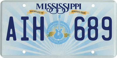 MS license plate AIH689