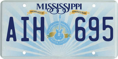 MS license plate AIH695