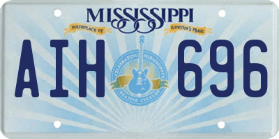 MS license plate AIH696