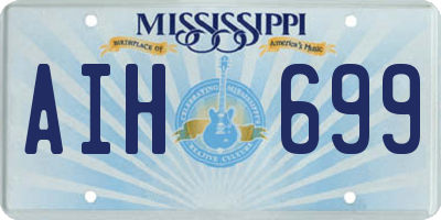 MS license plate AIH699