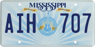 MS license plate AIH707