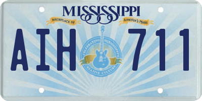 MS license plate AIH711