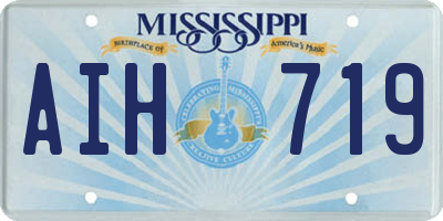 MS license plate AIH719