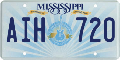 MS license plate AIH720