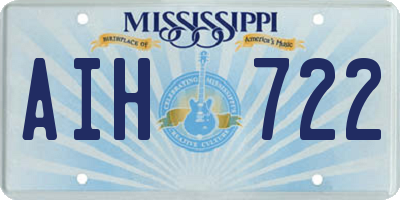 MS license plate AIH722