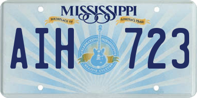 MS license plate AIH723