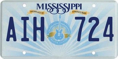 MS license plate AIH724