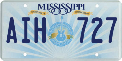 MS license plate AIH727