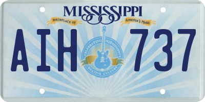 MS license plate AIH737