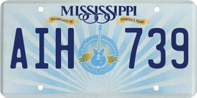 MS license plate AIH739