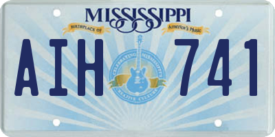 MS license plate AIH741