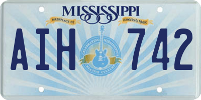 MS license plate AIH742
