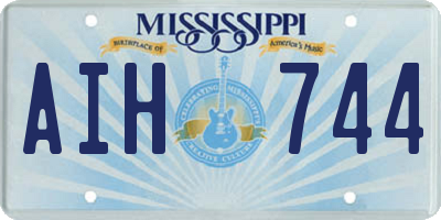 MS license plate AIH744