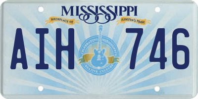 MS license plate AIH746