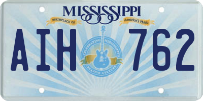 MS license plate AIH762