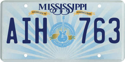 MS license plate AIH763
