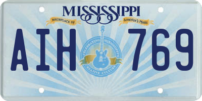 MS license plate AIH769