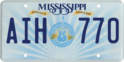 MS license plate AIH770