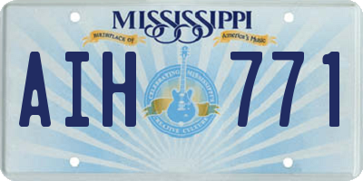 MS license plate AIH771