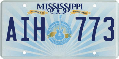 MS license plate AIH773
