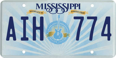 MS license plate AIH774
