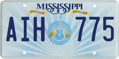 MS license plate AIH775