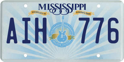 MS license plate AIH776