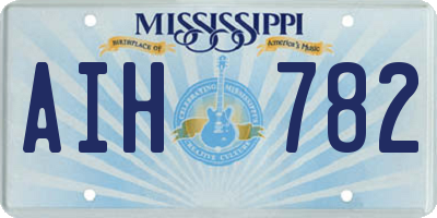 MS license plate AIH782