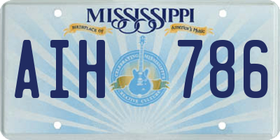 MS license plate AIH786