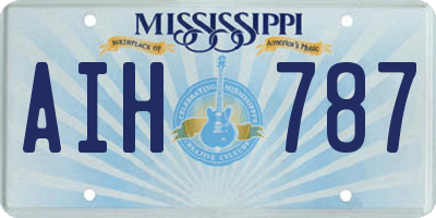 MS license plate AIH787