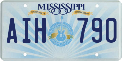 MS license plate AIH790