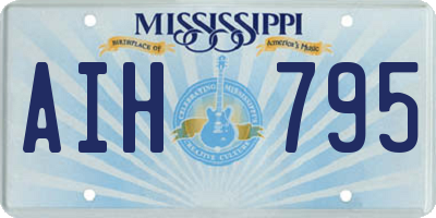 MS license plate AIH795