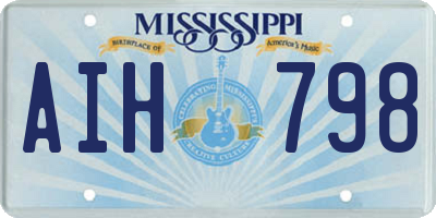 MS license plate AIH798
