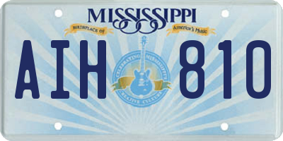 MS license plate AIH810