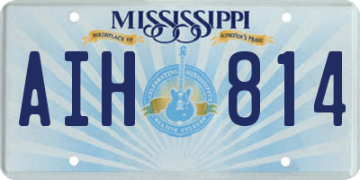 MS license plate AIH814