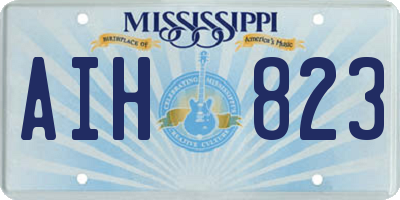 MS license plate AIH823