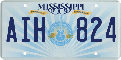 MS license plate AIH824